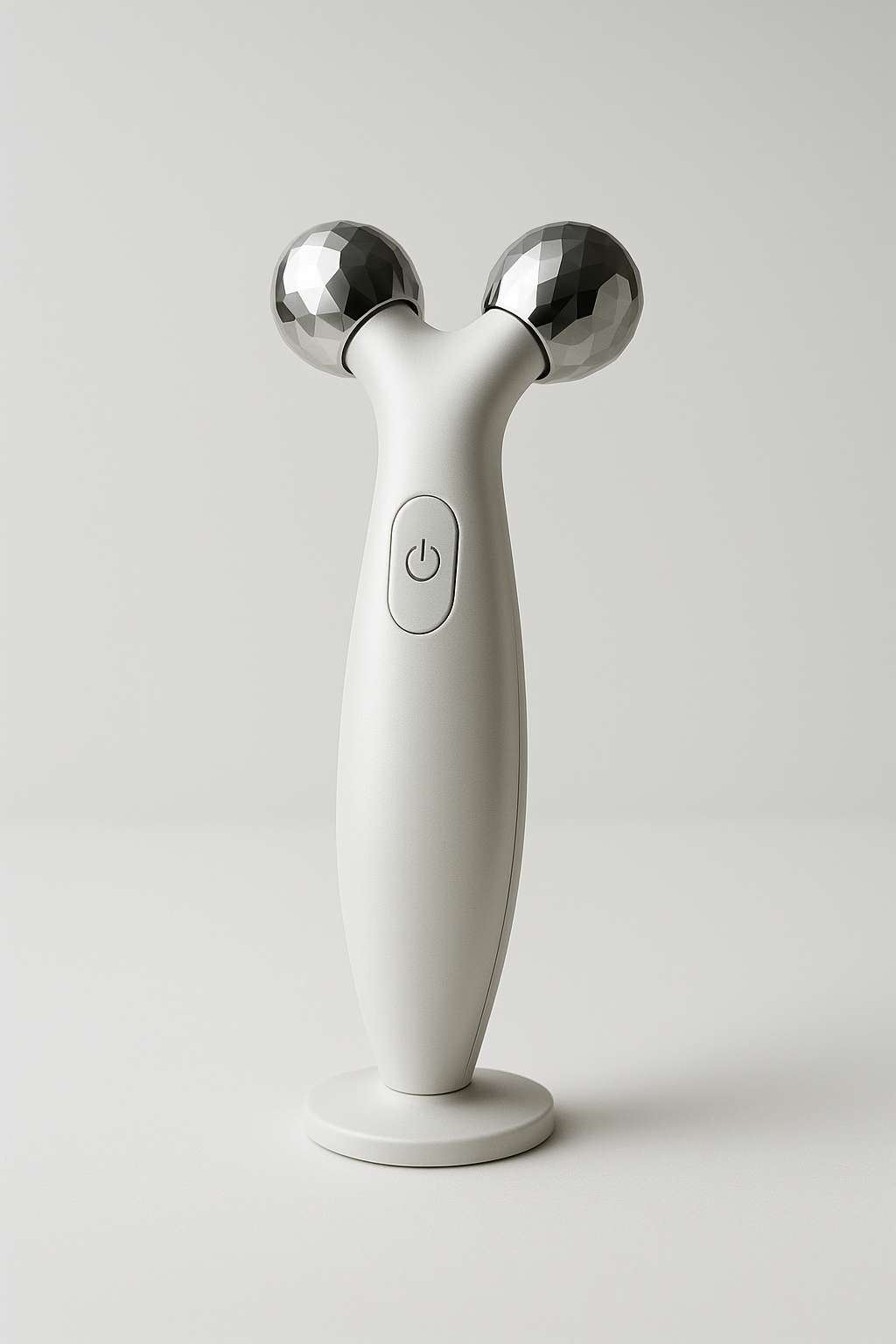 Facial electric massager with modern design on clean background, beauty and wellness device, elegant and professional aesthetic