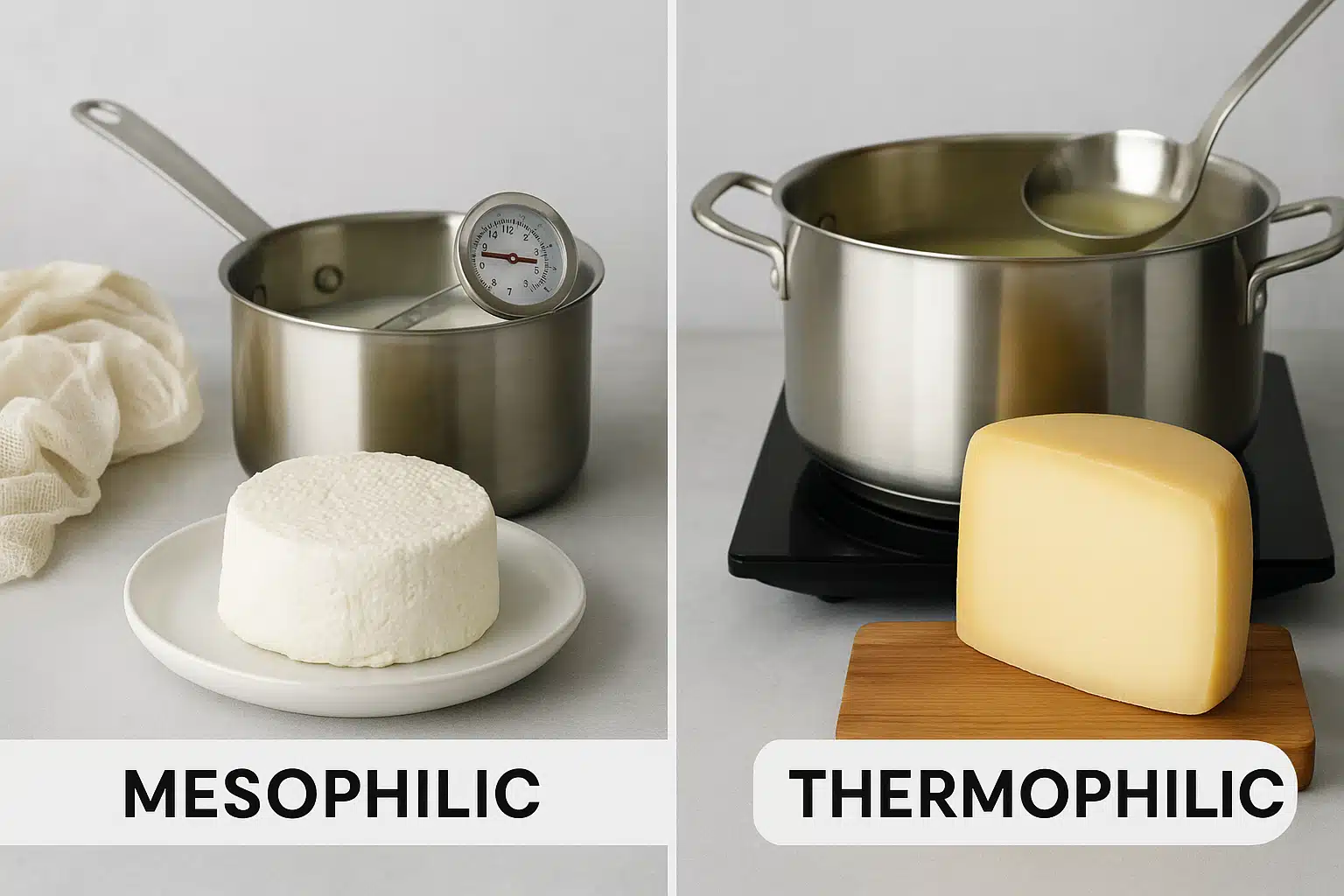 Mesophilic vs. Thermophilic Cheese Cultures: Complete Guide to Choosing the Right Starter for Your Cheese Making