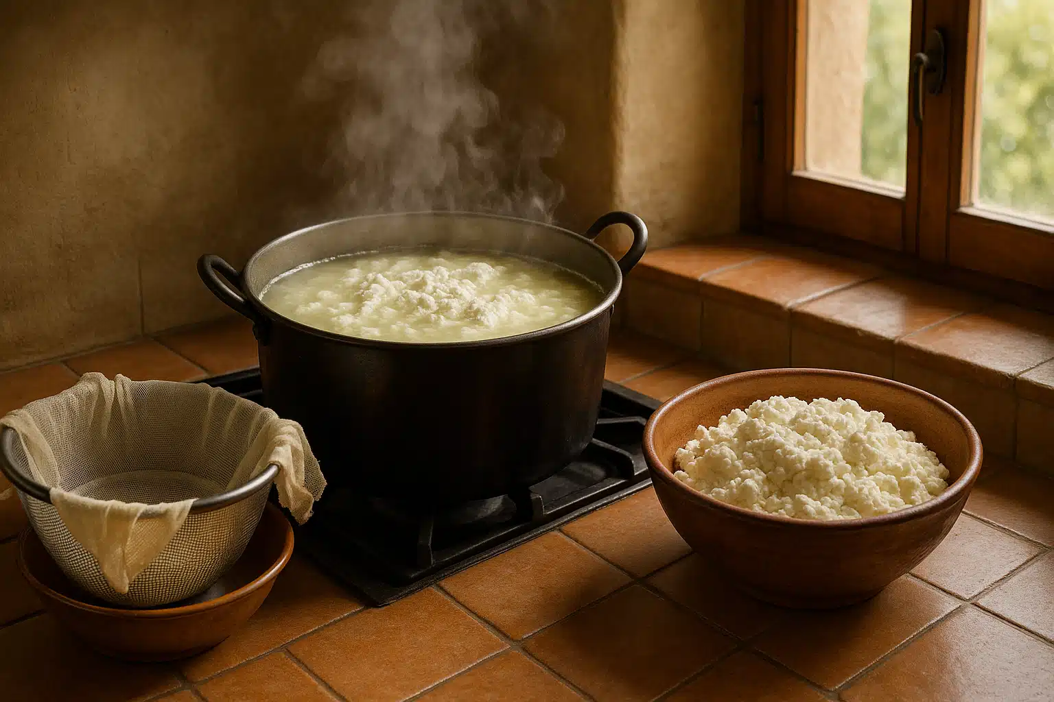 Traditional Whey Ricotta: Making Cheese from Cheese